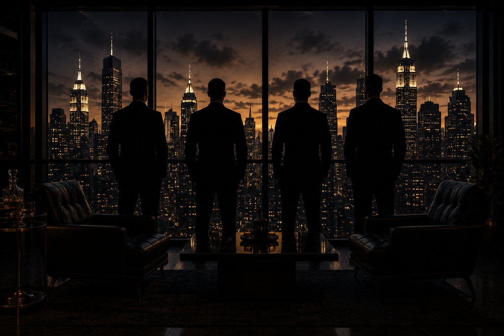 Contemplating The Cityscape At Dusk