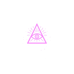 Glowing Purple All Seeing Eye Symbol