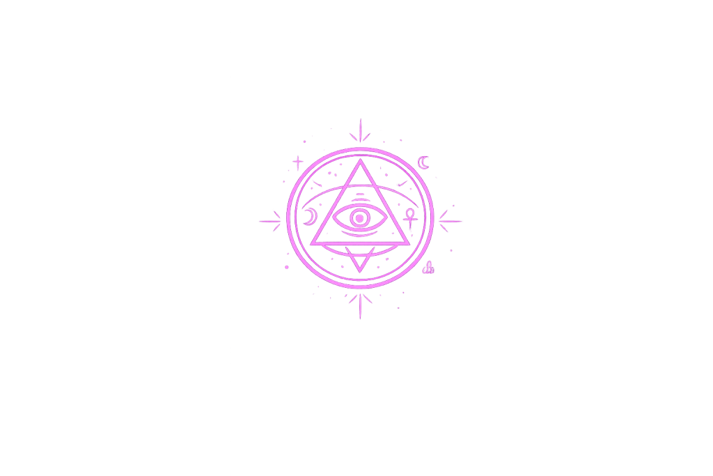 Glowing Purple All Seeing Symbol