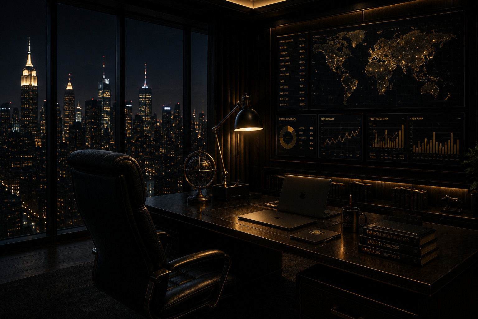 Luxurious Executive Office At Night