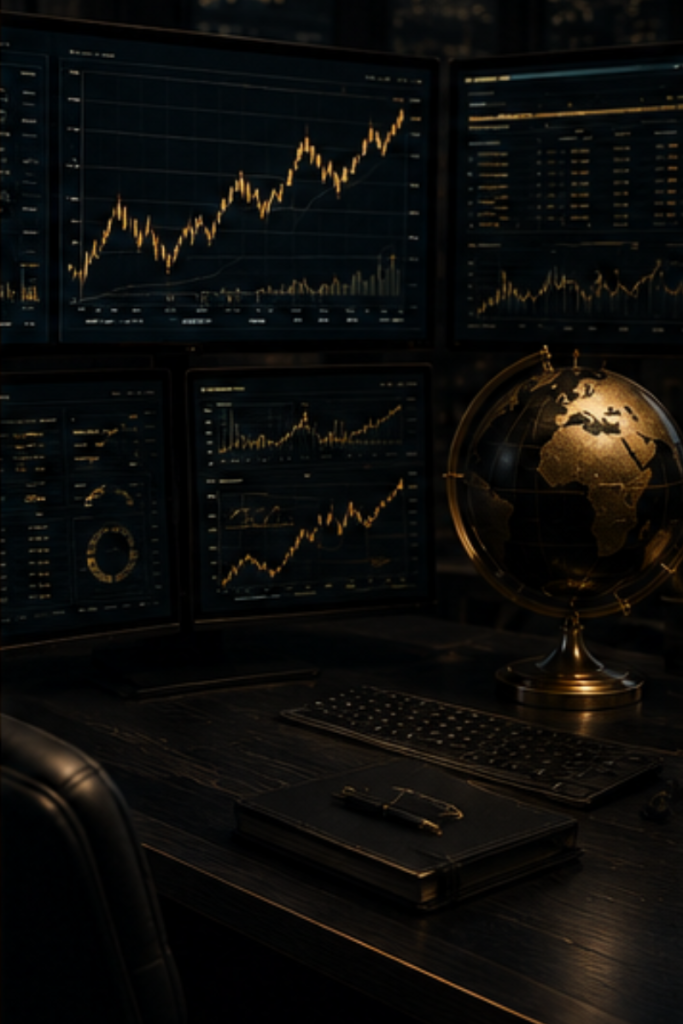 Luxurious Finance And Strategy Workspace 2